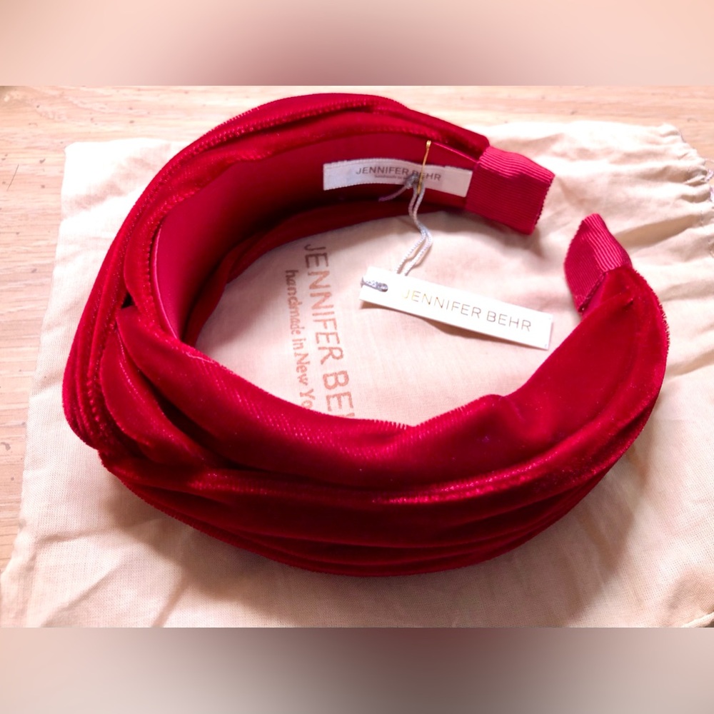 Jennifer Behr Twist Headband in Velvet